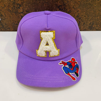 Customized Caps with Initial and Cartoon for Boys and Girls