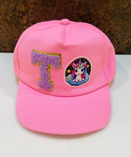 Customized Cap for Kids with Initial and cartoon - Return gifts