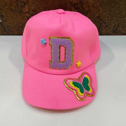 Customized Kids Caps - Initial & Cartoon with Beads