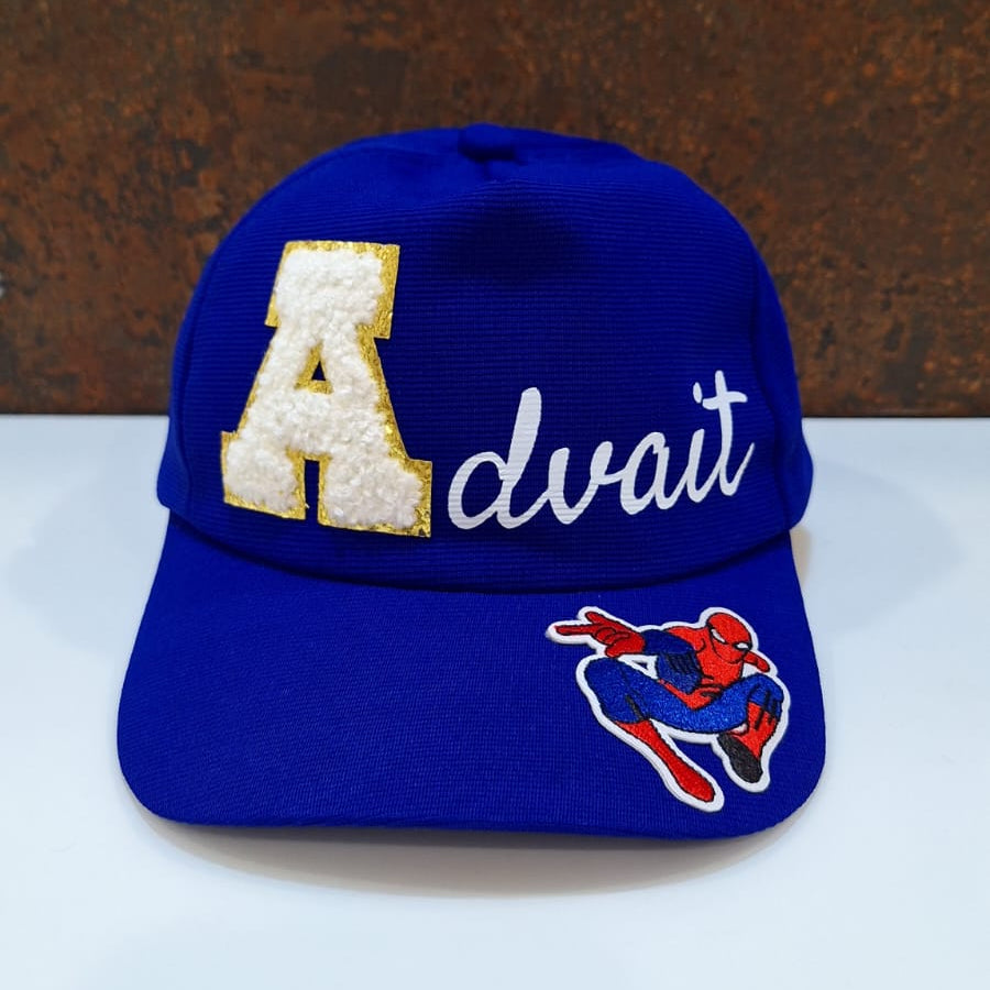 Customized Cap for Kids with Full name with Cartoon - Return gifts