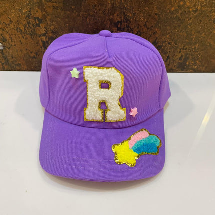 Customized Kids Caps - Initial & Cartoon with Beads