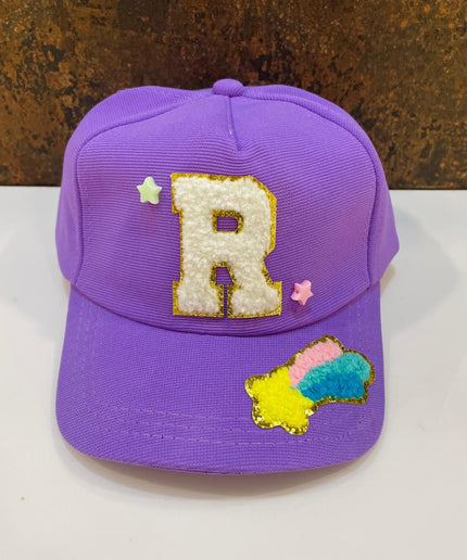 Customized Kids Caps - Initial & Cartoon with Beads