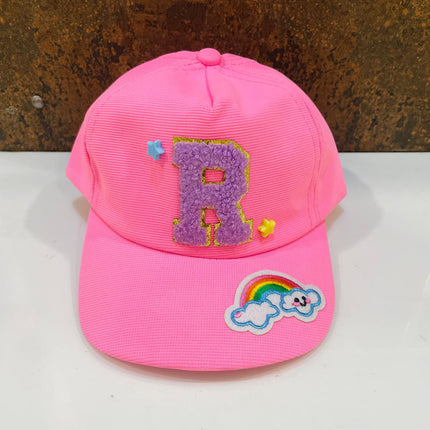 Customized Kids Caps - Initial & Cartoon with Beads