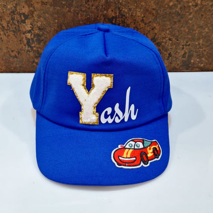 Customized Cap for Kids with Full name with Cartoon - Return gifts