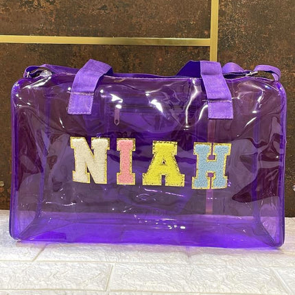 Customized Jelly Duffle Bag with name for Boys and Girls