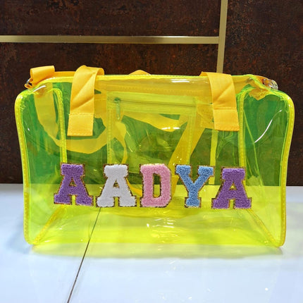 Customized Jelly Duffle Bag with name for Boys and Girls