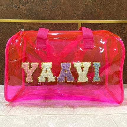 Customized Jelly Duffle Bag with name for Boys and Girls