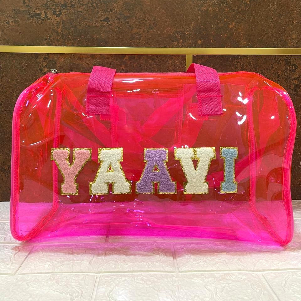 Customized Jelly Duffle Bag with name for Boys and Girls