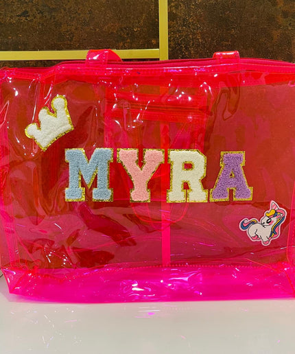 Customized Jelly Tote Bag with name and motifs