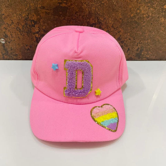 Customized Kids Caps - Initial & Cartoon with Beads