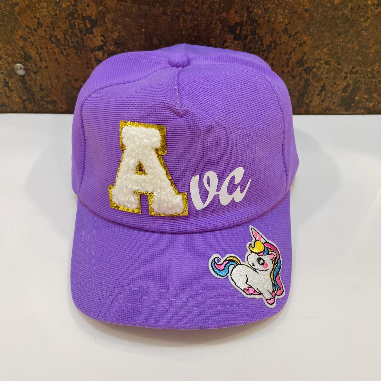 Customized Cap for Kids with Full name with Cartoon - Return gifts