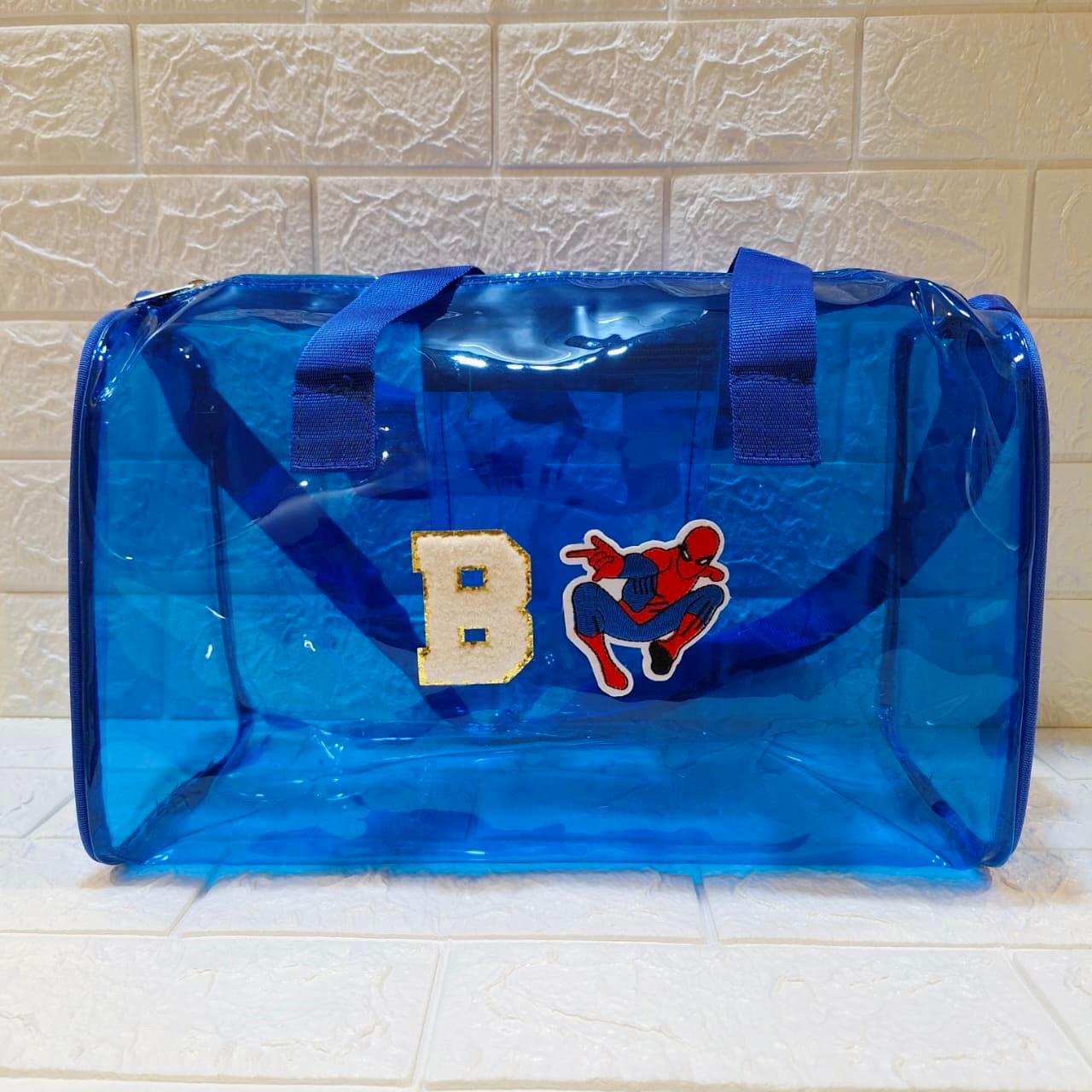 Customized Initial Cartoon Jelly Duffle Bag for Boys and Girls