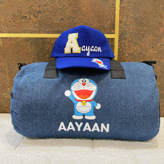 Denim Duffle & Cap combo