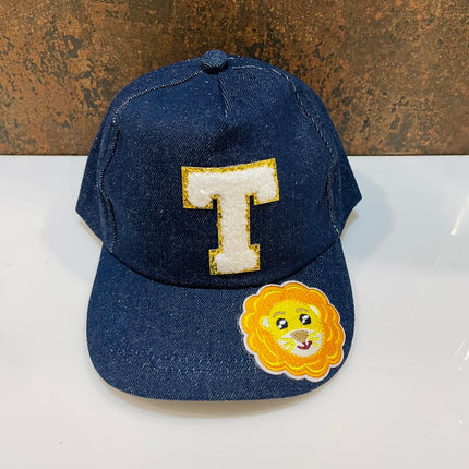 Customized Denim Caps with Initial and Cartoon Kids (4-14 yrs)