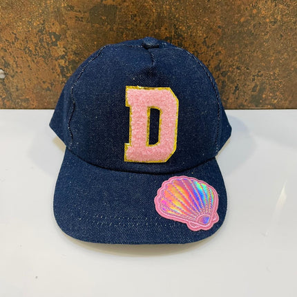 Customized Denim Caps with Initial and Cartoon Kids (4-14 yrs)