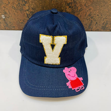 Customized Denim Caps with Initial and Cartoon Kids (4-14 yrs)