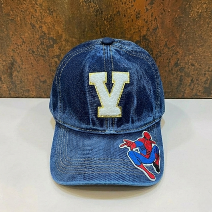 Customized Denim Caps with Initial and Cartoon (14-25 yrs)
