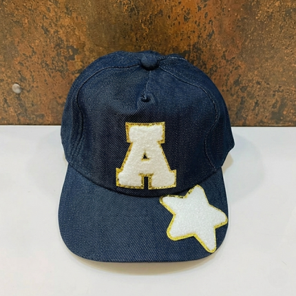 Customized Denim Caps with Initial and Cartoon Kids (4-14 yrs)