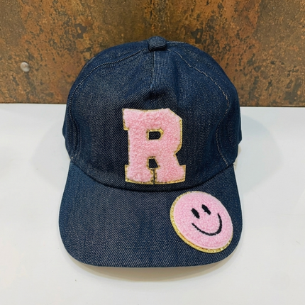 Customized Denim Caps with Initial and Cartoon Kids (4-14 yrs)