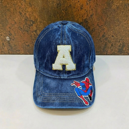 Customized Denim Caps with Initial and Cartoon (14-25 yrs)