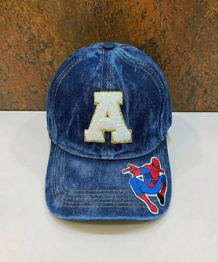 Customized Denim Caps with Initial and Cartoon (14-25 yrs)