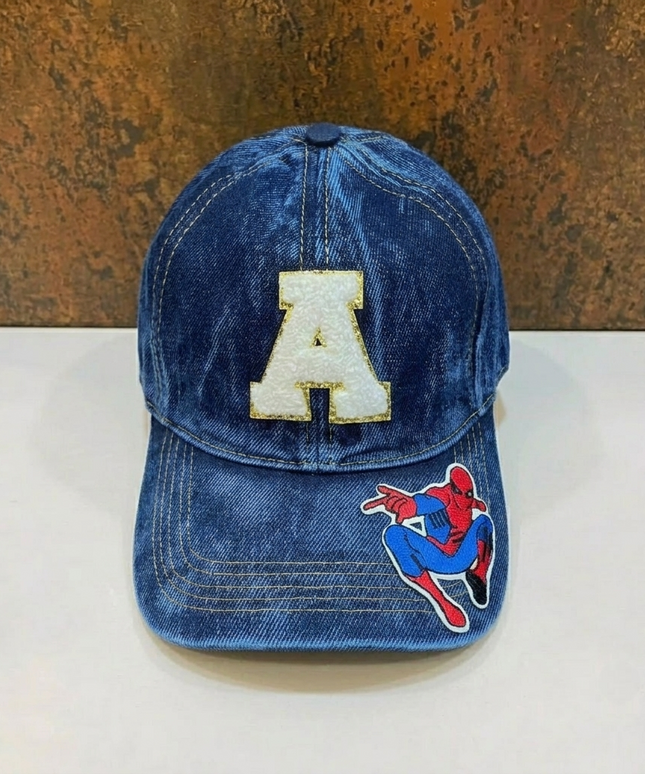 Customized Denim Caps with Initial and Cartoon (14-25 yrs)