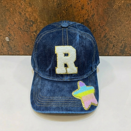 Customized Denim Caps with Initial and Cartoon (14-25 yrs)