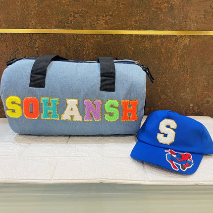 Denim Duffle Bag & Cap combo