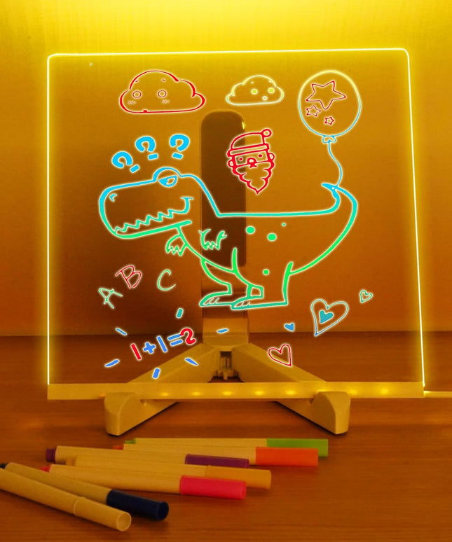 3D Acrylic LED Writing Pad with Pen & Light | 15 x 15 cm
