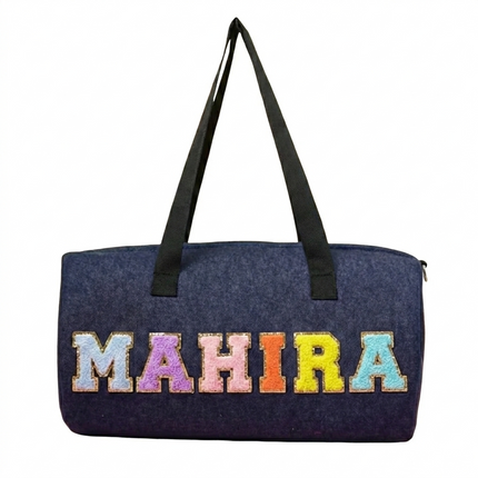 Customized Denim Duffle Bag for Kids | Customized Sports Denim Duffle Bag for Kids