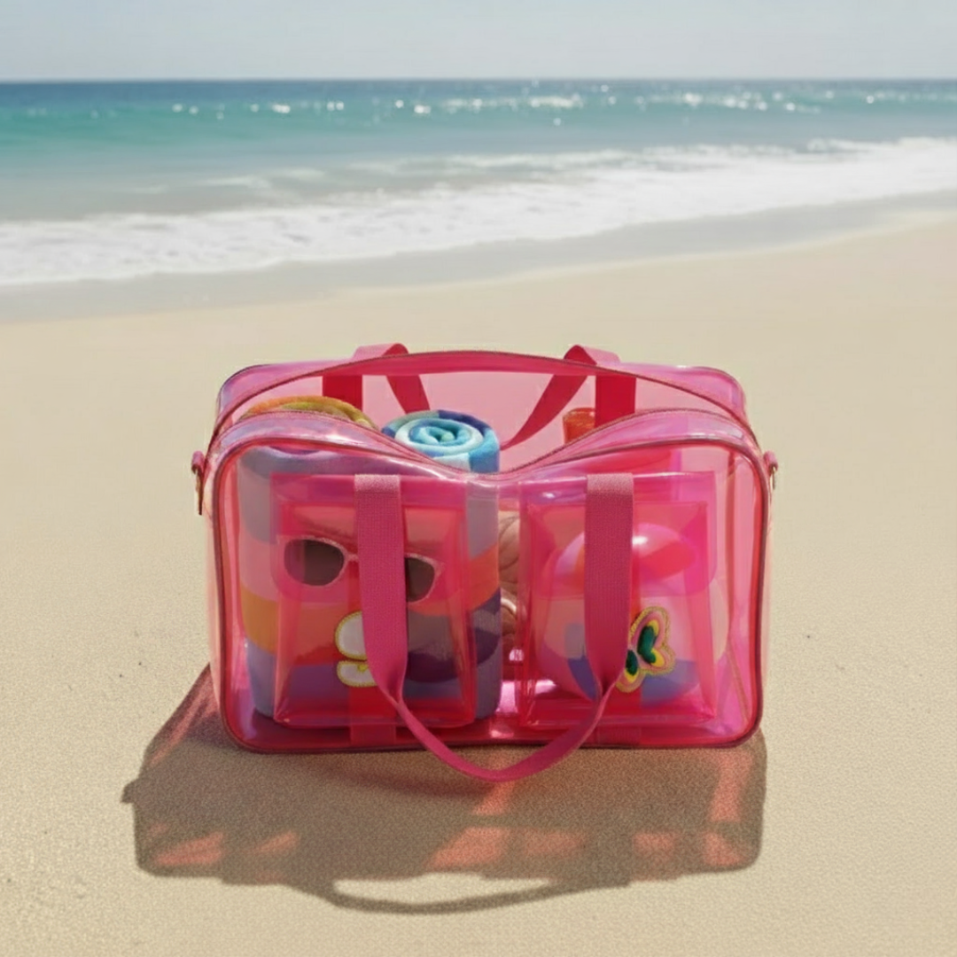 Customized Double Pocket Jelly Duffle Bag