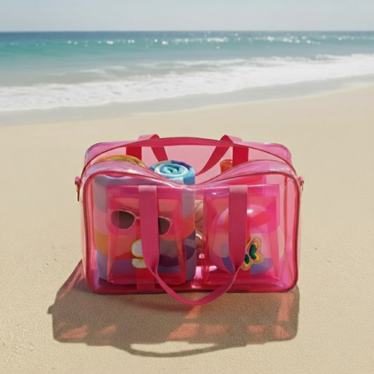 Customized Double Pocket Jelly Duffle Bag