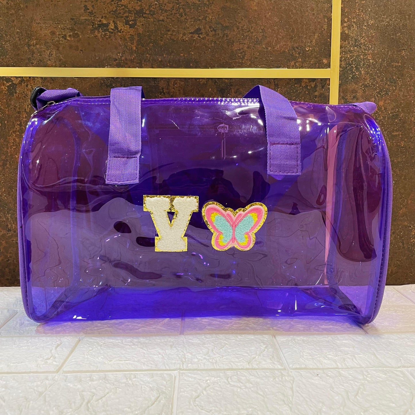 Customized Initial Cartoon Jelly Duffle Bag for Boys and Girls