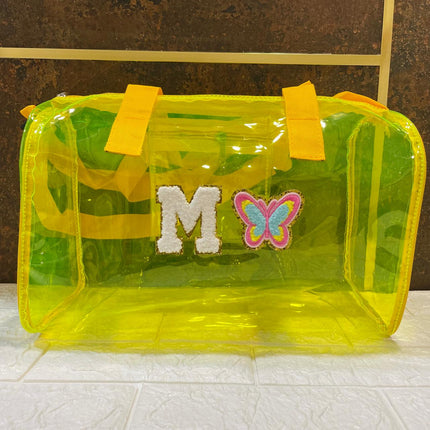 Customized Initial Cartoon Jelly Duffle Bag for Boys and Girls