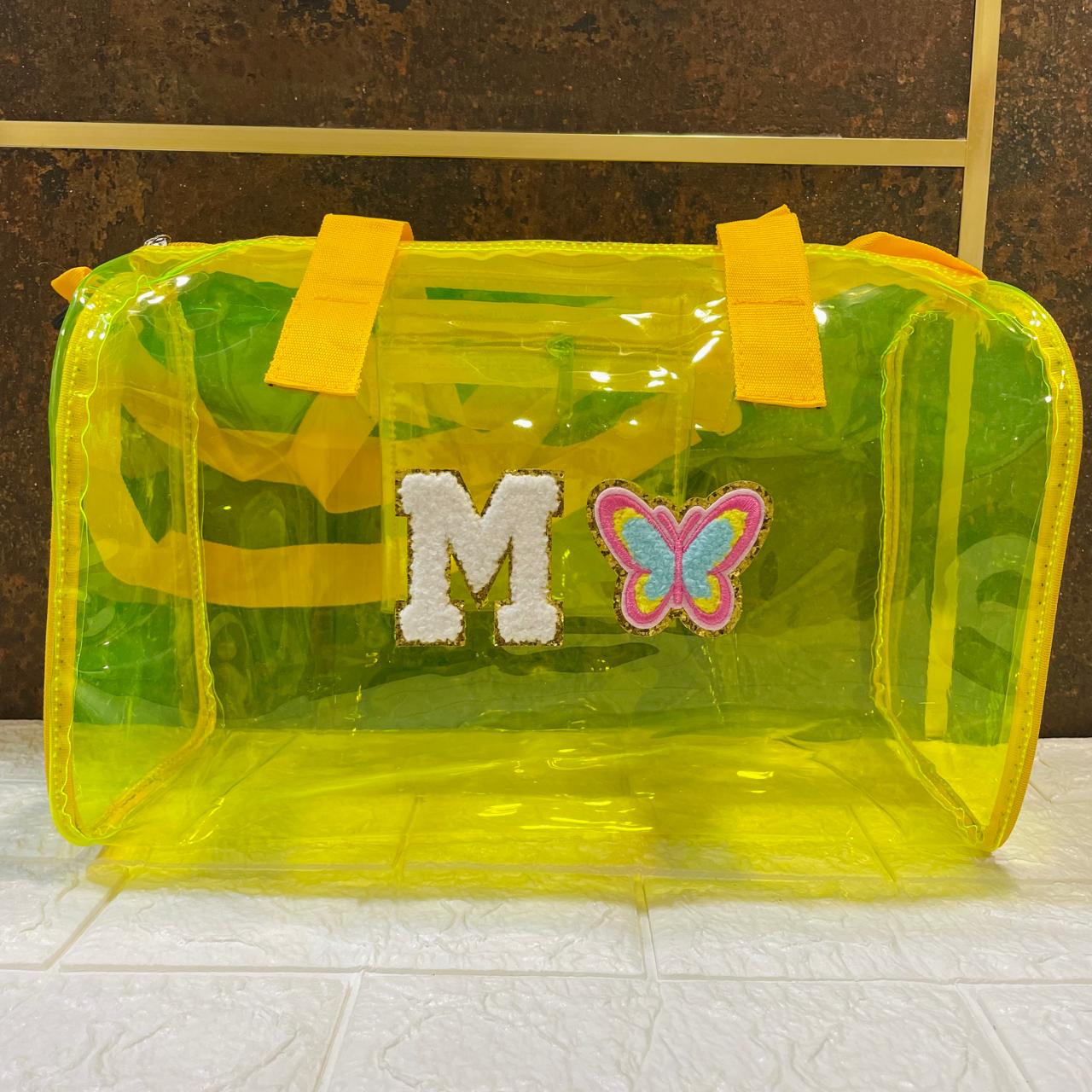 Customized Initial Cartoon Jelly Duffle Bag for Boys and Girls