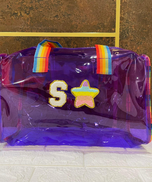 Duffle Bag Rainbow Belt with Initial & Cartoon