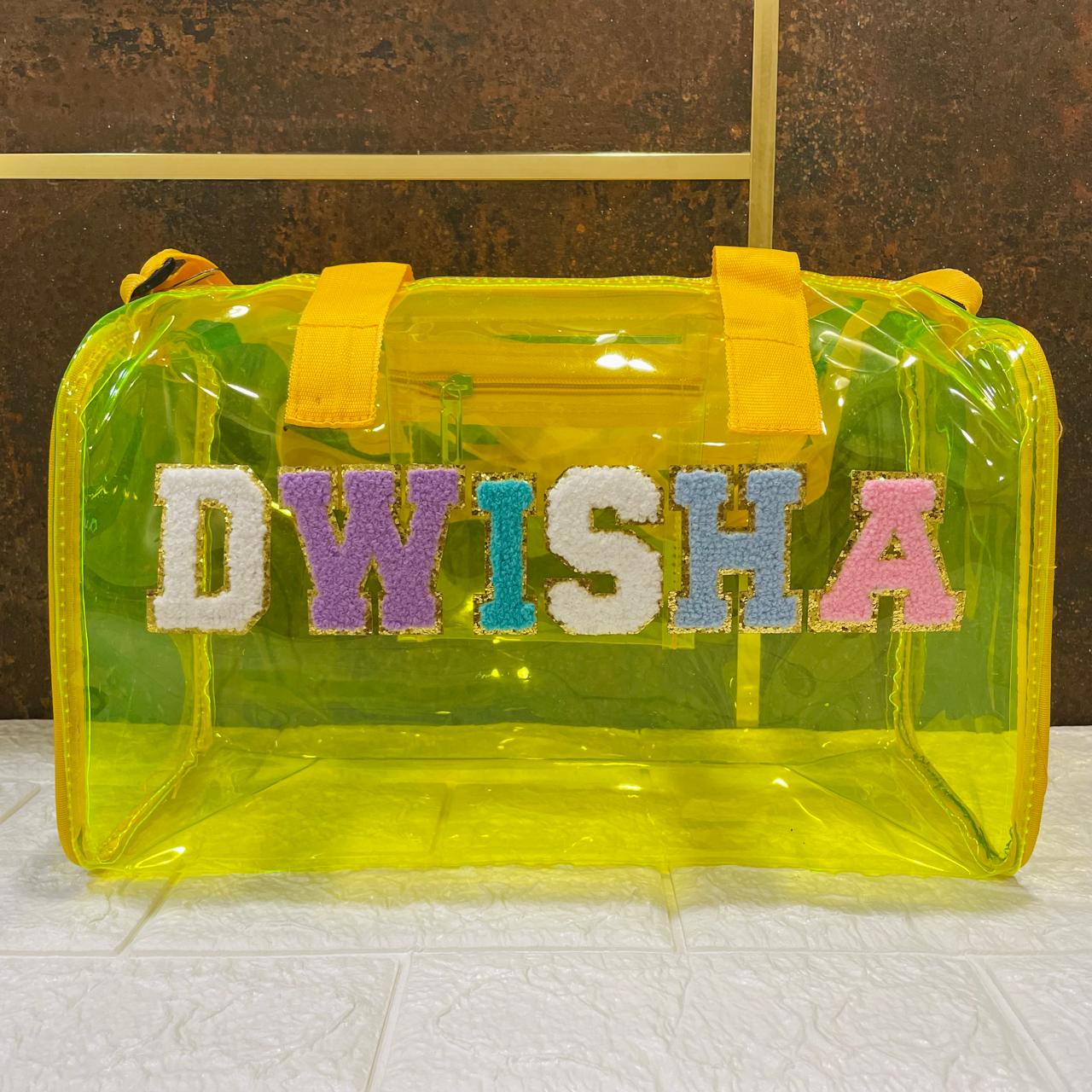 Customized Jelly Duffle Bag with name for Boys and Girls
