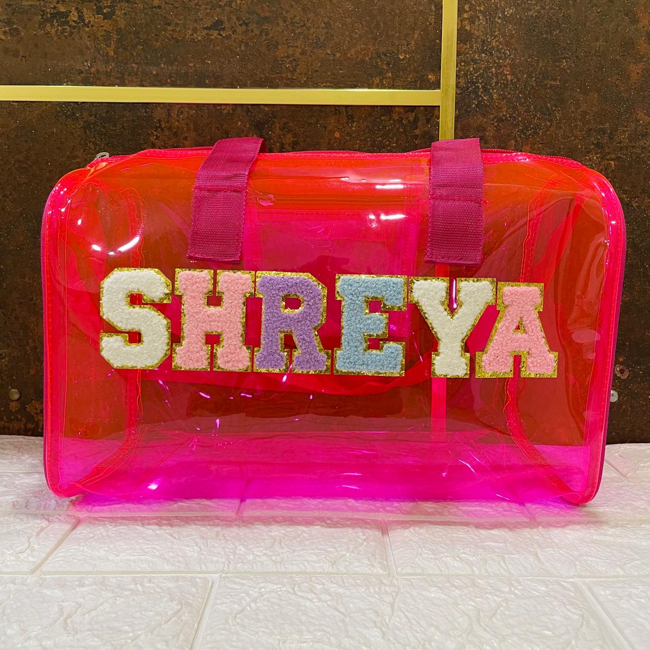 Customized Jelly Duffle Bag with name for Boys and Girls