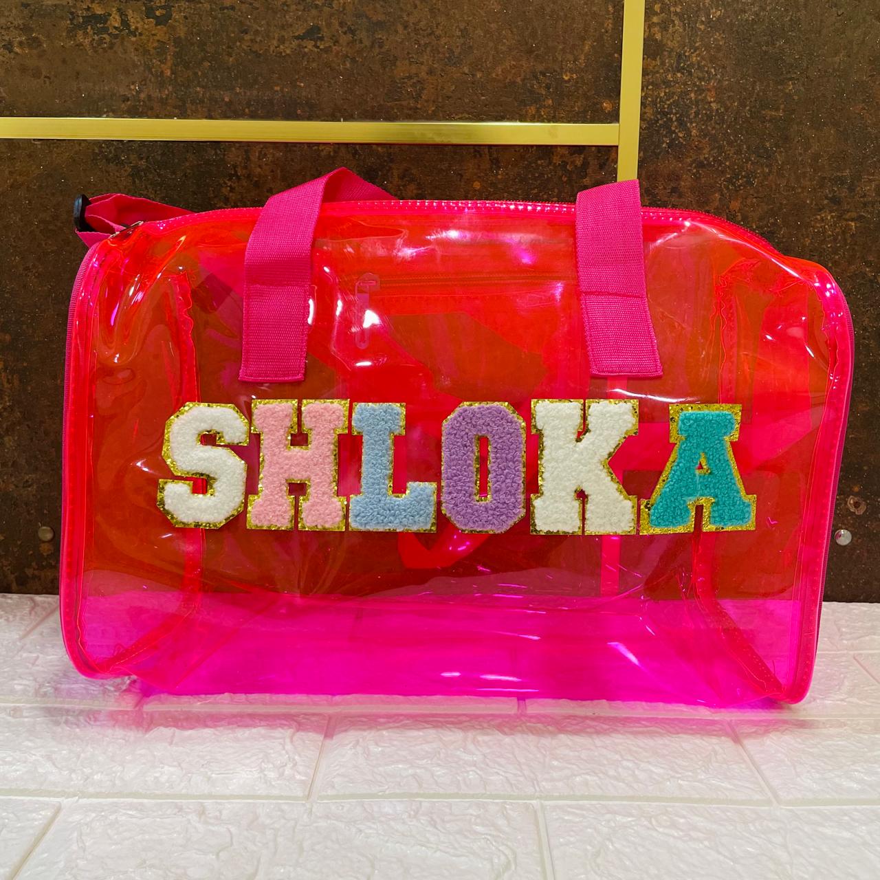 Customized Jelly Duffle Bag with name for Boys and Girls
