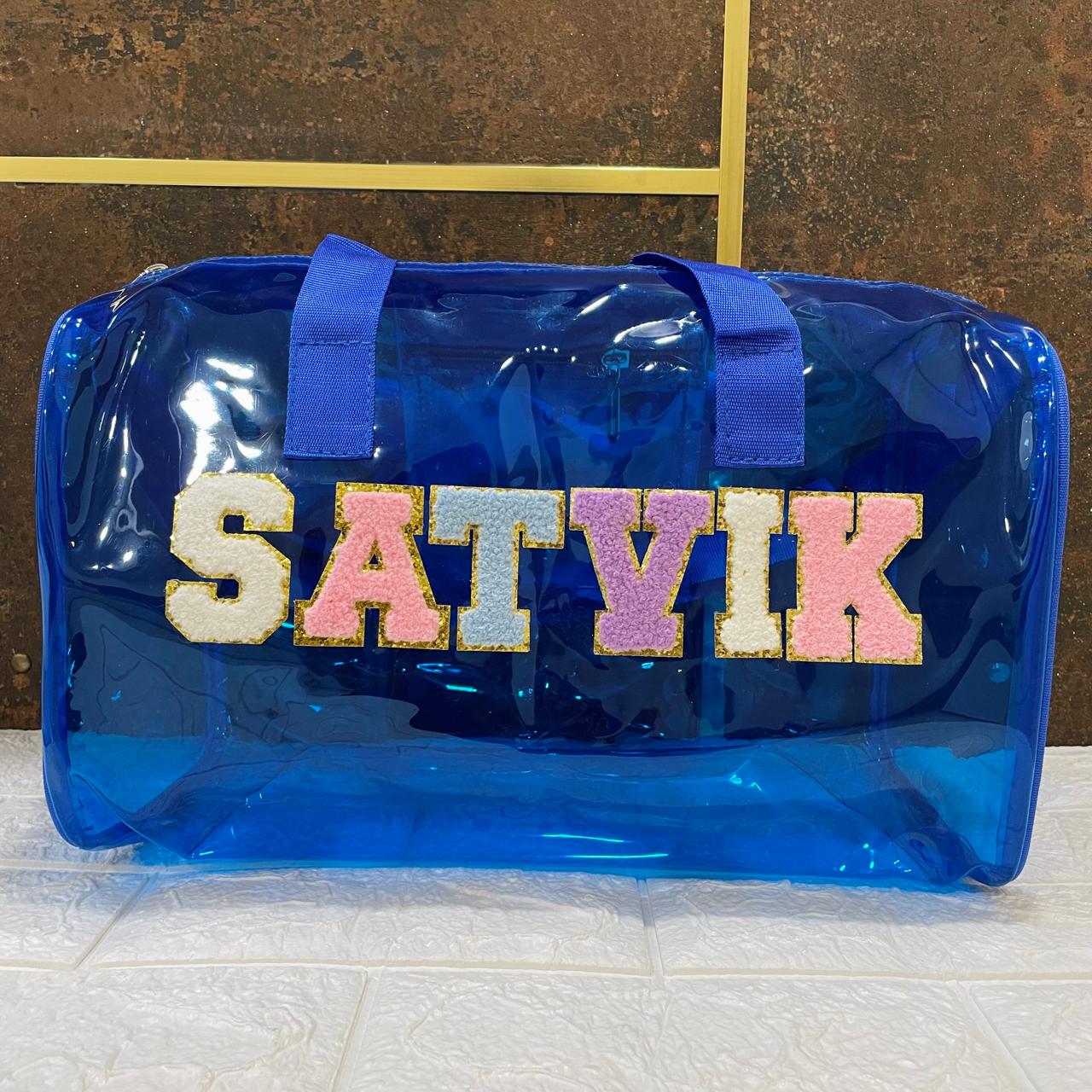 Customized Jelly Duffle Bag with name for Boys and Girls
