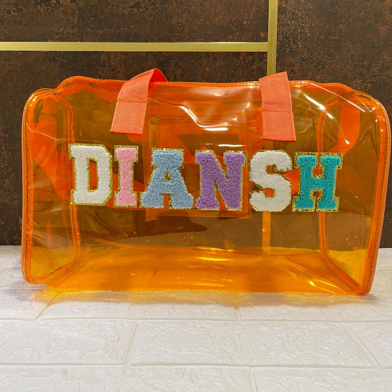 Customized Jelly Duffle Bag with name for Boys and Girls