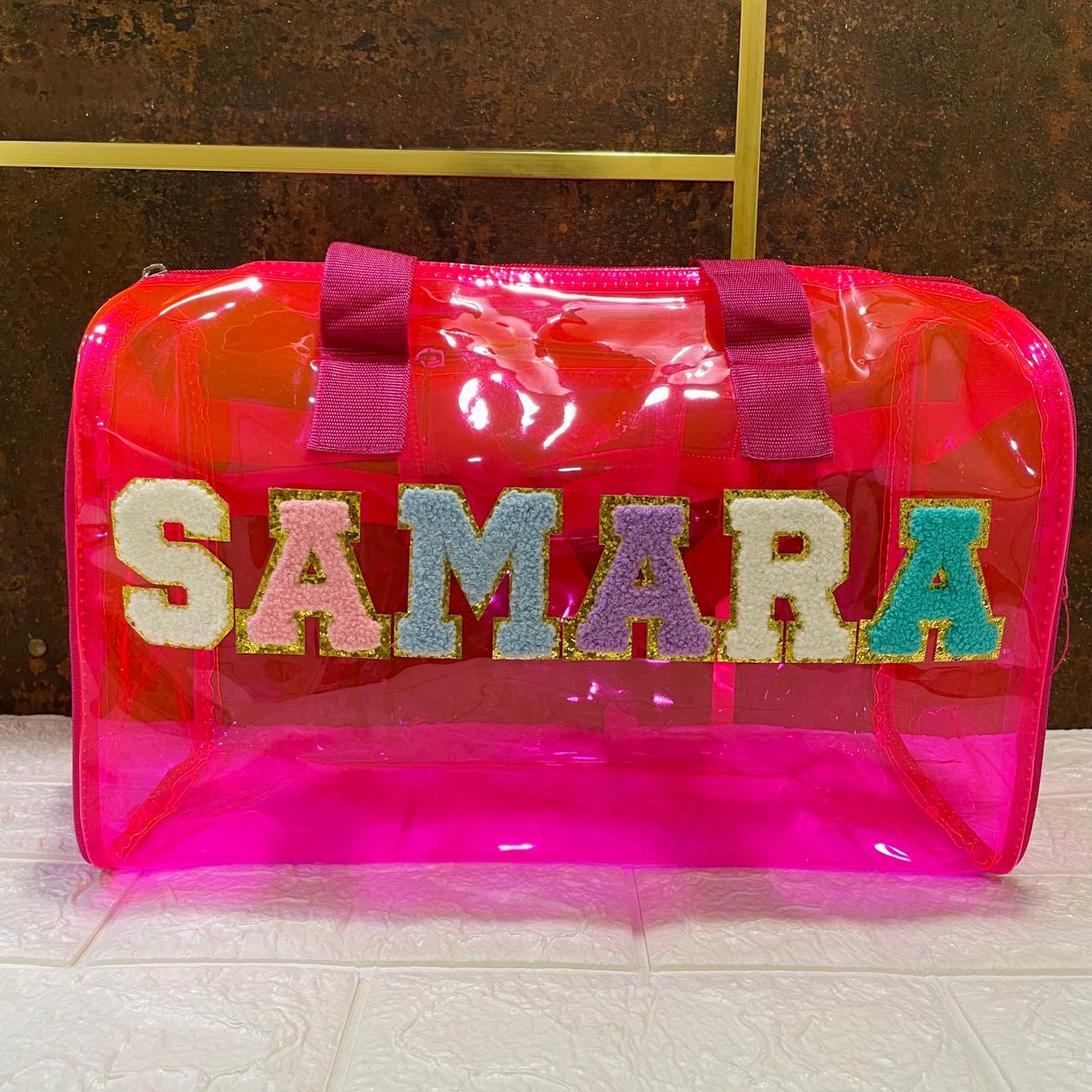 Customized Jelly Duffle Bag with name for Boys and Girls