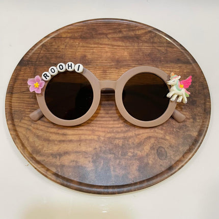Customized Sunglasses for Kids with name round shape - Girls