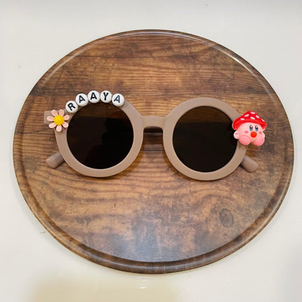 Customized Sunglasses for Kids with name round shape - Girls