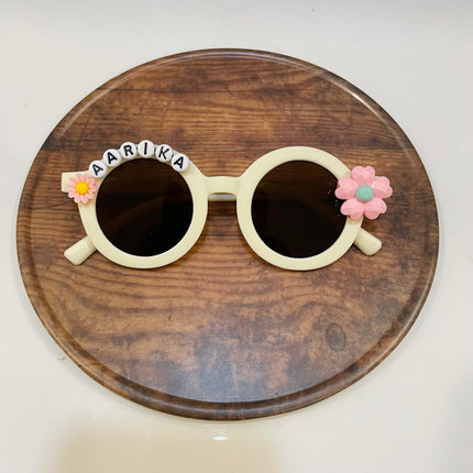 Customized Sunglasses for Kids with name round shape - Girls