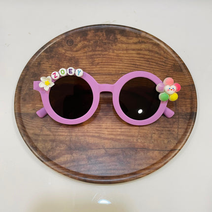 Customized Sunglasses for Kids with name round shape - Girls