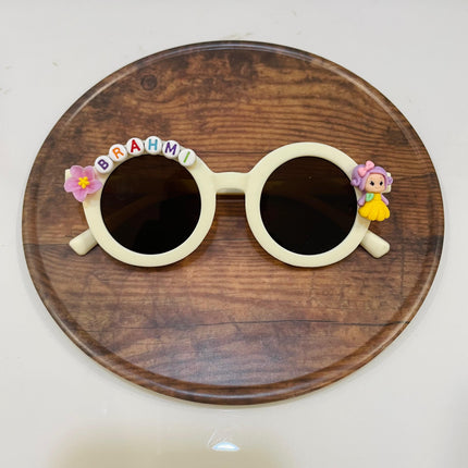 Customized Sunglasses for Kids with name round shape - Girls