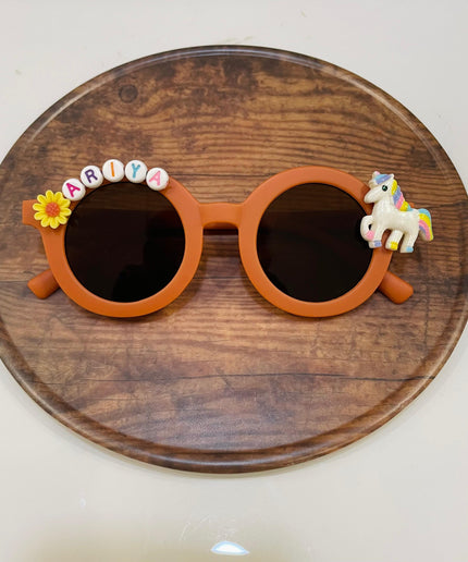Customized Sunglasses for Kids with name round shape - Girls