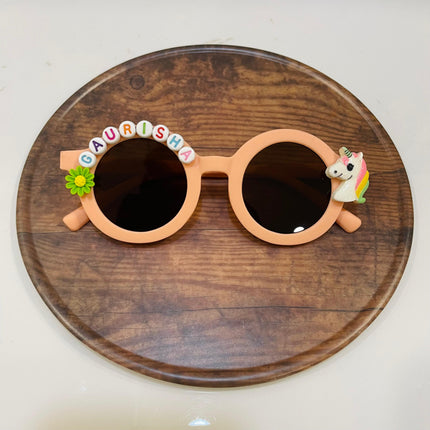 Customized Sunglasses for Kids with name round shape - Girls