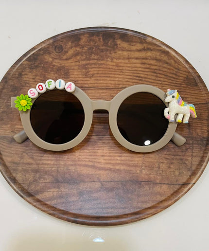 Customized Sunglasses for Kids with name round shape - Girls